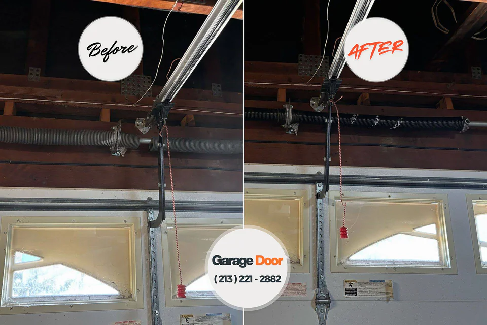 Before and after: garage door repair Keasbey, NJ
